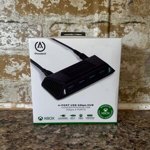 PowerA 4-Port USB 5Gbps Hub for Xbox Series X|S One Black New Sealed High Speed